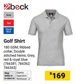 Builders Warehouse Beck Golf Shirt offer