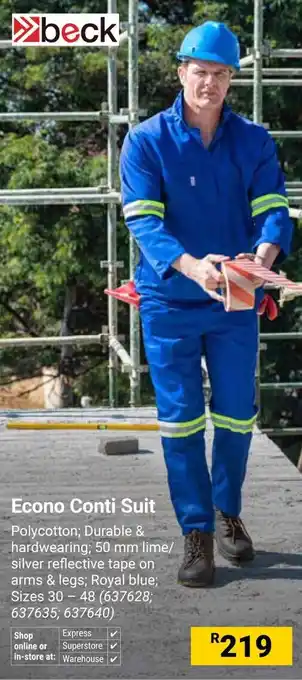 Builders Warehouse Beck Econo Conti Suit offer