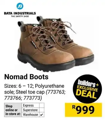 Builders Warehouse Bata Industrials Nomad Boots offer