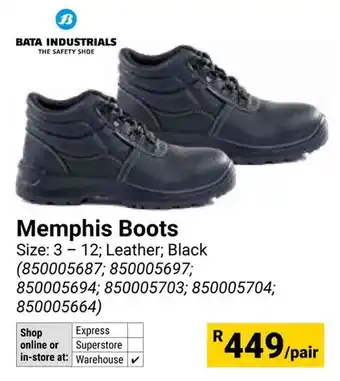 Builders Warehouse Bata Industrials Memphis Boots offer