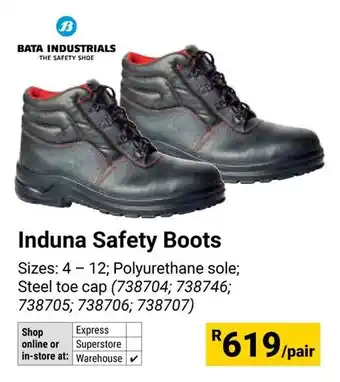 Builders Warehouse Bata Industrials Induna Safety Boots offer