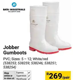 Builders Warehouse Bata Industrials Jobber Gumboots offer