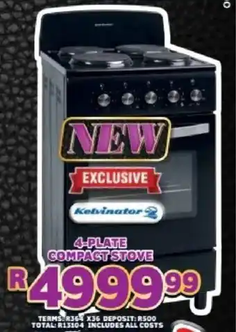 Kelvinator 4-plate compact stove