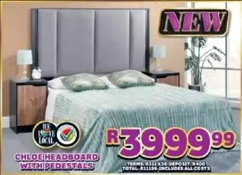 Lewis Chloe headboard with pedestals offer