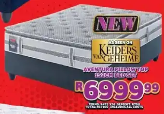 Lewis Aventura pillow top 152cm bed set offer