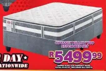 Lewis Odyssey pillow top 137cm bed set offer