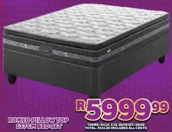 Lewis Romeo pillow top 137cm bed set offer