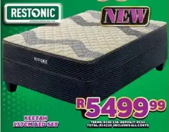 Lewis Restonic keetah 137cm bed set offer