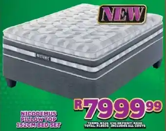 Lewis Restonic nicodemus pillow top 152cm bed set offer