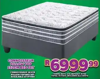 Lewis Restonic connoisseur pillow top 152cm bed set offer