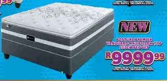 Lewis Sealy posture premier vanguard mk2 pillow top 152cm bed set offer