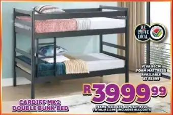 Cardiff mk2 double bunk bed