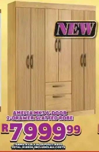 Lewis Amelia mk3 6-door 2-drawer slatted robe offer