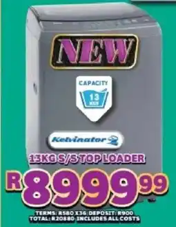 Lewis Kelvinator s/s top loader offer