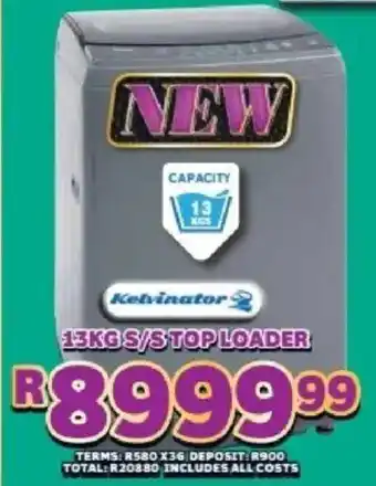 Lewis Kelvinator s/s top loader offer
