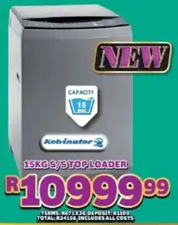Lewis Kelvinator s/s top loader offer