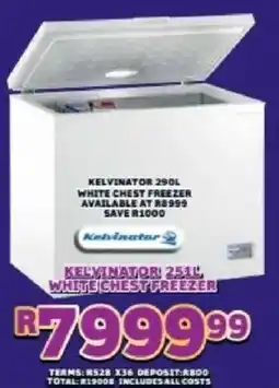 Lewis Kelvinator white chest freezer offer