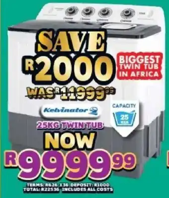 Lewis Kelvinator twin tub offer