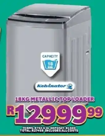 Lewis Kelvinator metallic top loader offer