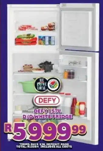 Lewis Defy d/d white fridge offer