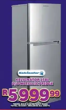 Lewis Kelvinator d/d metallic fridge offer