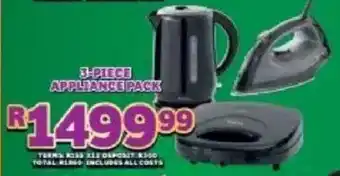 Lewis Lifestyle living 3-piece appliance pack offer