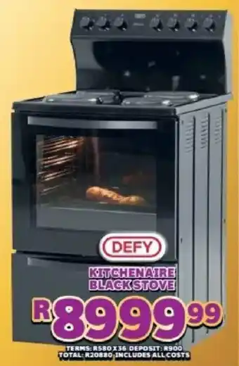 Lewis Defy kitchenaire black stove offer