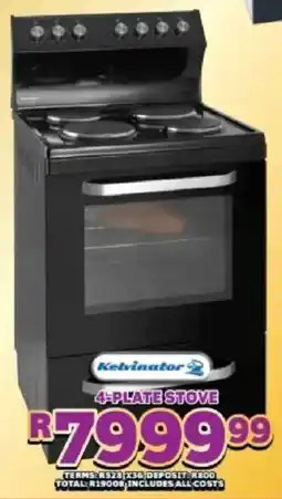 Lewis Kelvinator 4-plate stove offer