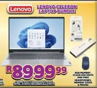 Lewis Lenovo celeron laptop bundle offer