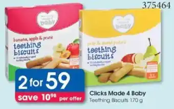 Clicks Clicks Made 4 Baby Teething Biscuits offer