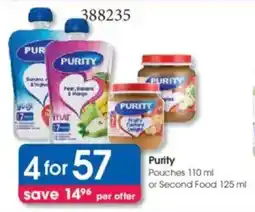 Clicks Purity Pouches or Second Food offer