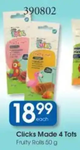 Clicks Clicks Made 4 Tots Fruity Rolls offer