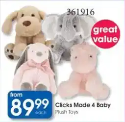 Clicks Clicks Made 4 Baby Plush Toys offer