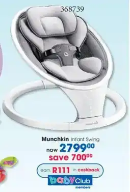 Clicks Munchkin Infant Swing offer