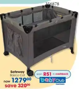 Clicks Safeway Basico Cot offer