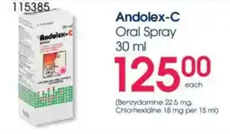 Clicks Andolex-C Oral Spray offer
