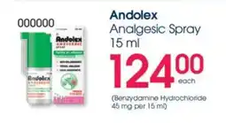 Clicks Andolex Analgesic Spray offer