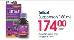 Clicks Telfast Suspension offer