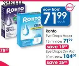 Clicks Rohto Eye Drops Aqua offer