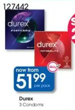 Clicks Durex 3 Condoms offer