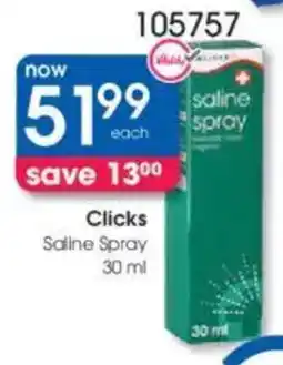 Clicks Clicks Saline Spray offer
