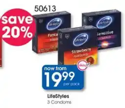 Clicks LifeStyles 3 Condoms offer