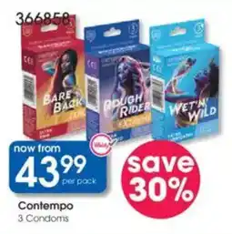 Clicks Contempo 3 Condoms offer