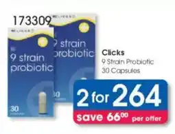 Clicks Clicks 9 Strain Probiotic offer