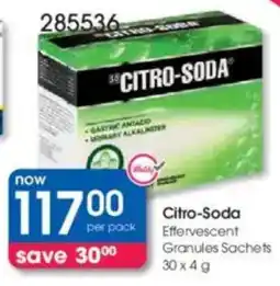 Clicks Citro-Soda Effervescent Granules Sachets offer