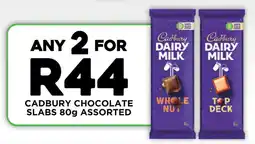 Fresh Stop Cadbury chocolate slabs assorted offer