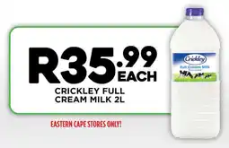 Fresh Stop Crickley full cream milk offer