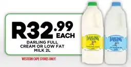 Fresh Stop Darling full cream or low fat milk offer