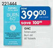 Clicks GNC Total Lean Burn 60 offer