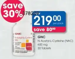 Clicks GNC N-Acetyl-L-Cysteine 600 mg offer